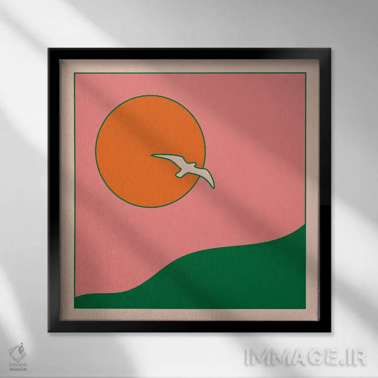 تابلو اوج گرفتن اثر دیزاینز سرکا ۷۸ - نمای قابدار مشکی