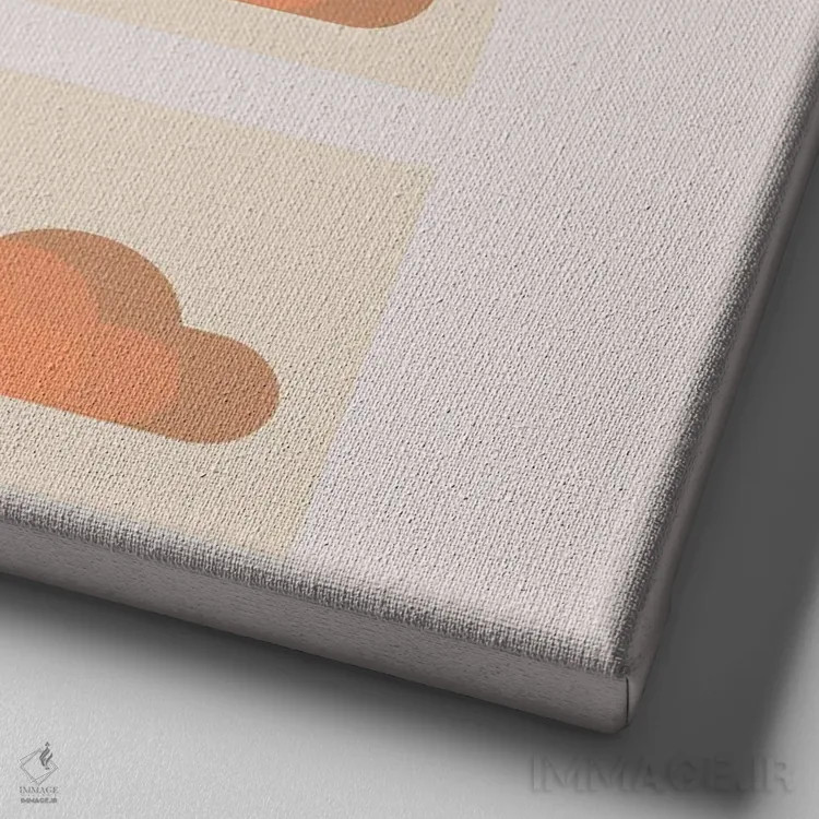 تابلو طلوع ماه سولیل اثر دیزاینز سرکا ۷۸ - نمای نزدیک بافت بوم