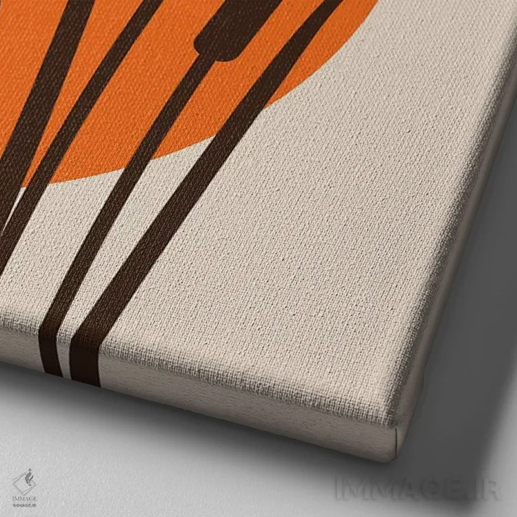 تابلو ساحل خلیج اثر دیزاینز سرکا ۷۸ - نمای نزدیک بافت بوم