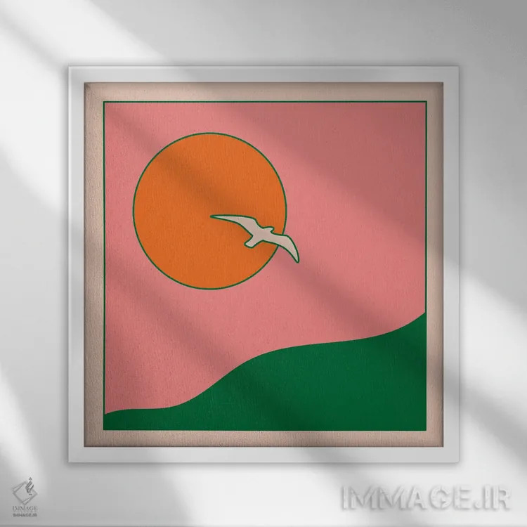 تابلو اوج گرفتن اثر دیزاینز سرکا ۷۸ - نمای قابدار سفید