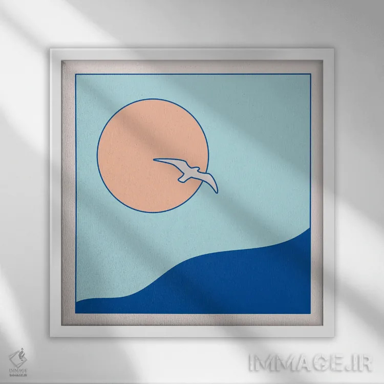 تابلو اوج گرفتن اثر دیزاینز سرکا ۷۸ - نمای قابدار سفید