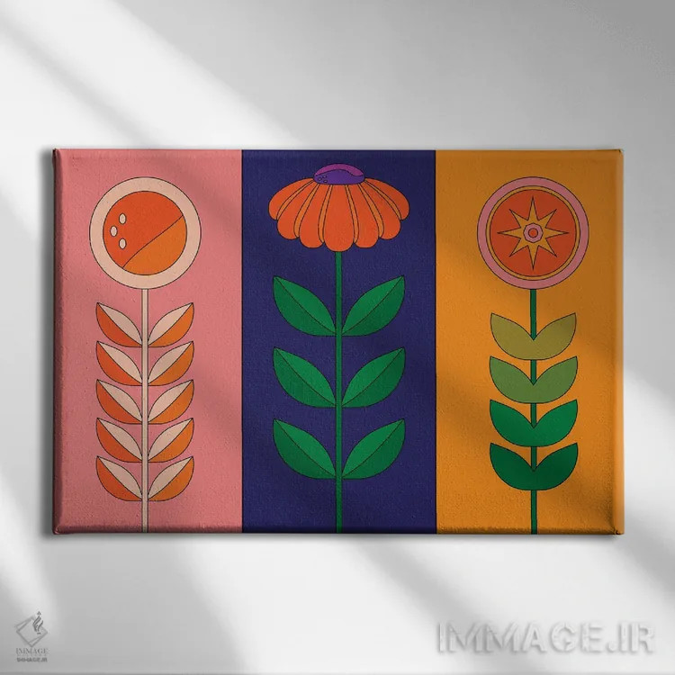 تابلو جکپات بهاری اثر دیزاینز سرکا ۷۸ - نمای روبهرو روی دیوار