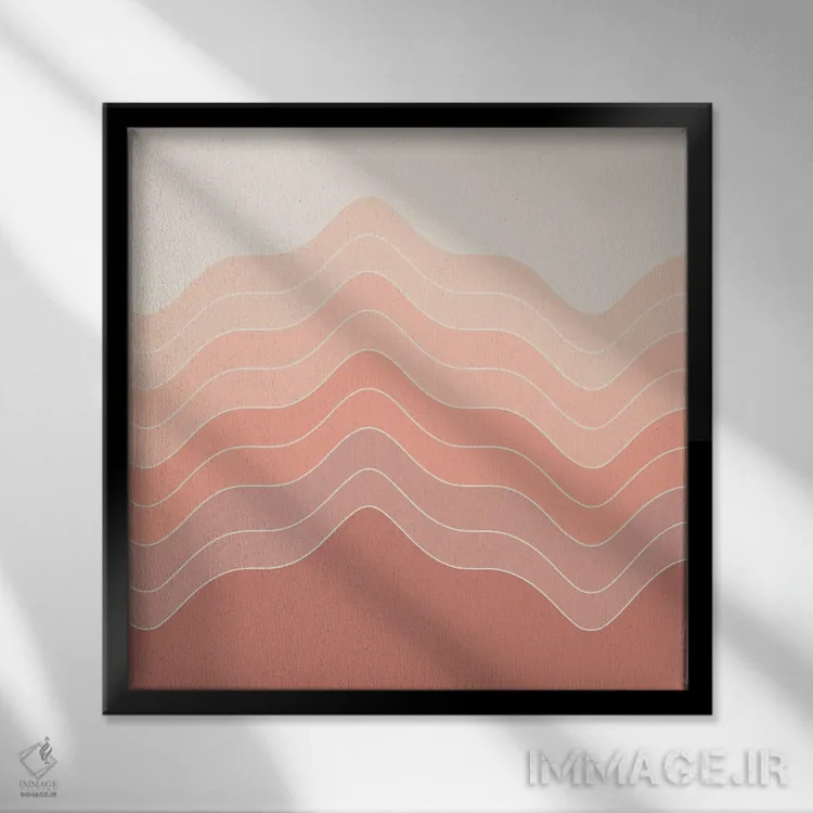 تابلو امواج سولیل اثر دیزاینز سرکا ۷۸ - نمای قابدار مشکی