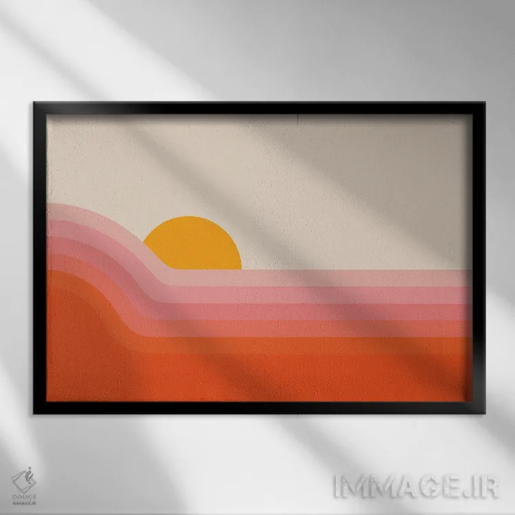 تابلو توتفرنگی آغشتهشده اثر دیزاینز سرکا ۷۸ - نمای قابدار مشکی