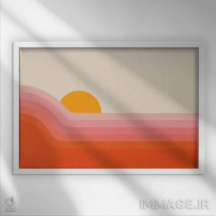 تابلو توتفرنگی آغشتهشده اثر دیزاینز سرکا ۷۸ - نمای قابدار سفید