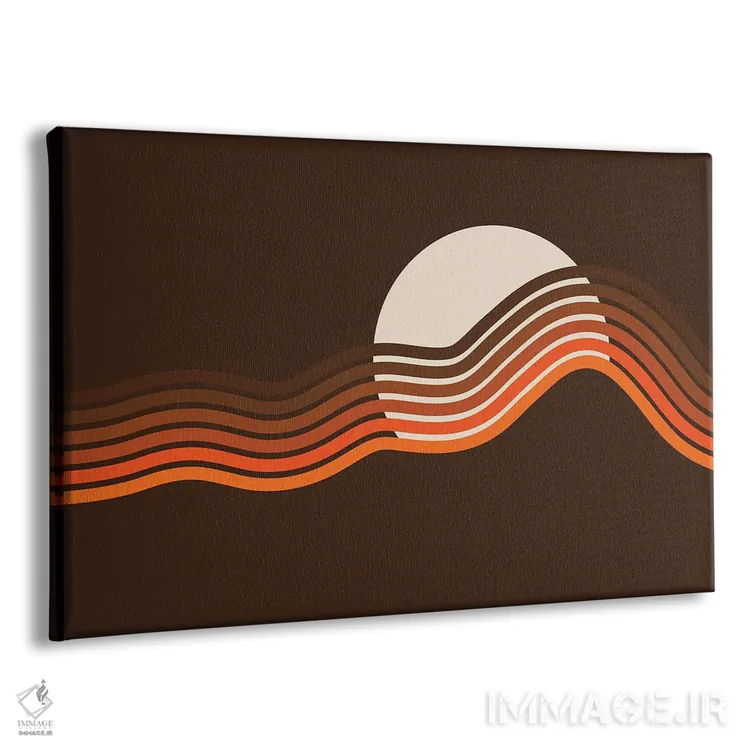 تابلو راهراههای غروب آفتاب اثر دیزاینز سرکا ۷۸ - نمای پرسپکتیو محصول