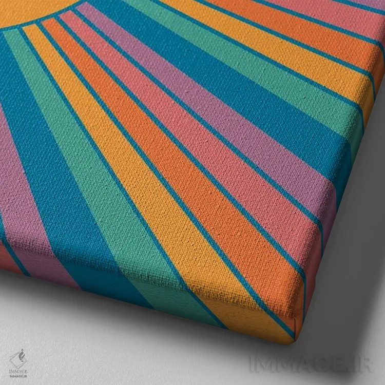 تابلو ایالت آفتاب (فلوریدا) اثر دیزاینز سرکا ۷۸ - نمای نزدیک بافت بوم