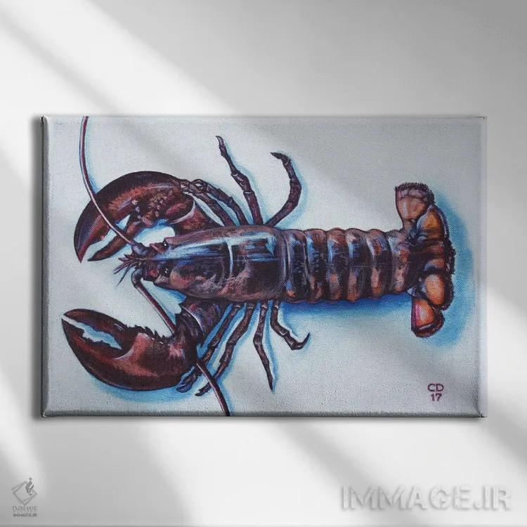 تابلو لری خرچنگ اثر سیندی دودس - نمای روبهرو روی دیوار