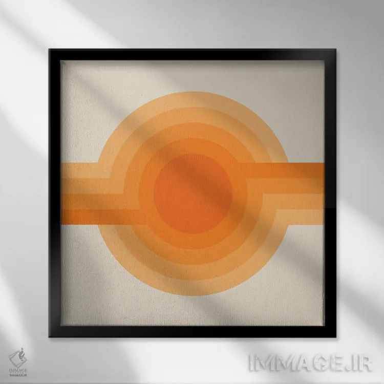 تابلو دسر خامهای لکه خورشیدی اثر دیزاینز سرکا ۷۸ - نمای قابدار مشکی