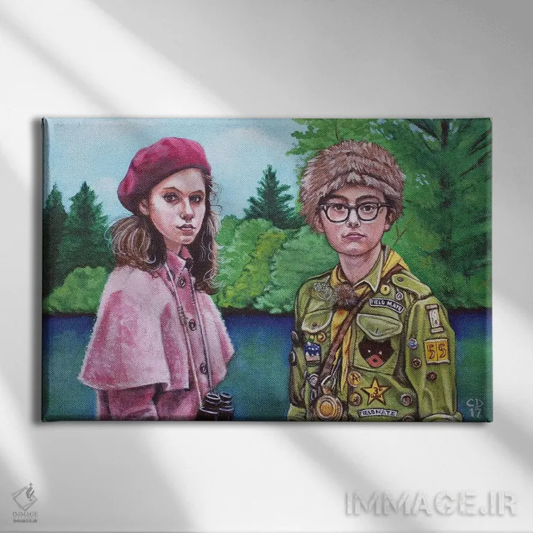 تابلو سوزی و سم اثر سیندی دودس - نمای روبهرو روی دیوار