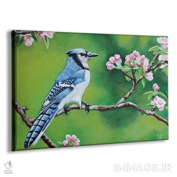 تابلو جیجاق آبی در بهار اثر سیندی دودس - نمای پرسپکتیو محصول