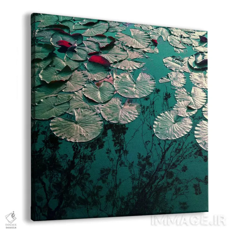 تابلو نیلوفرهای آبی اثر کلودیا دروسرت - نمای پرسپکتیو محصول