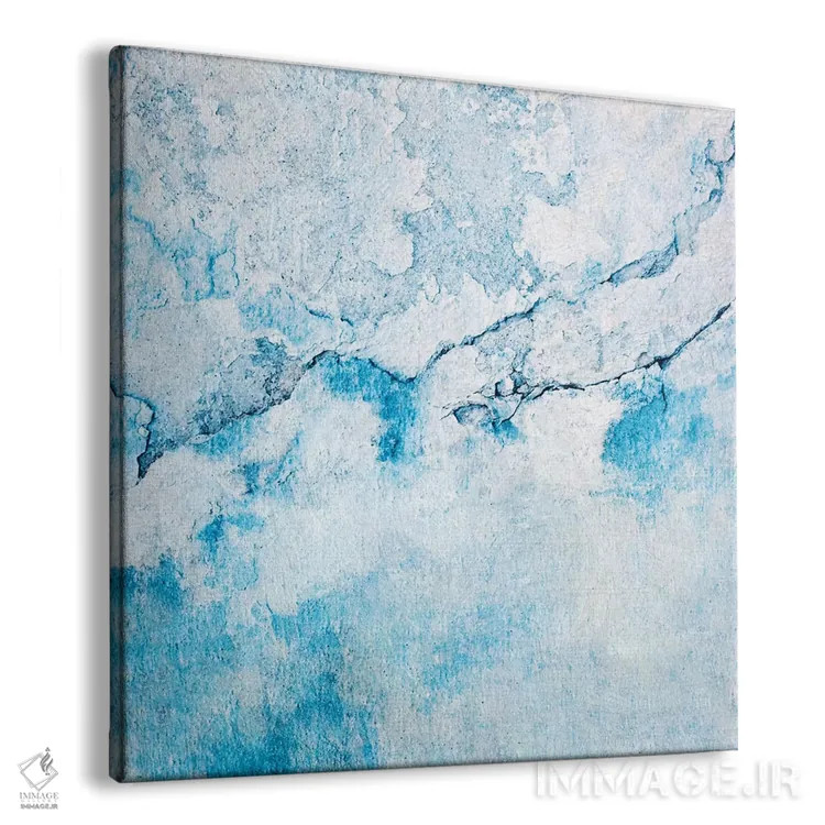 تابلو دیوار آبی اثر کلودیا دروسرت - نمای پرسپکتیو محصول