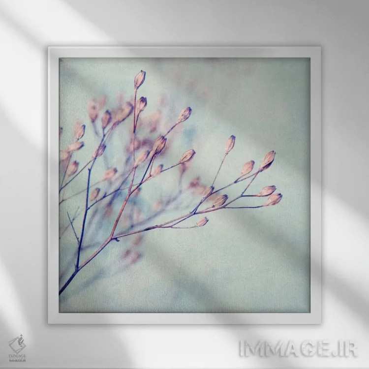 تابلو آبی (فرانسوی) اثر کلودیا دروسرت - نمای قابدار سفید