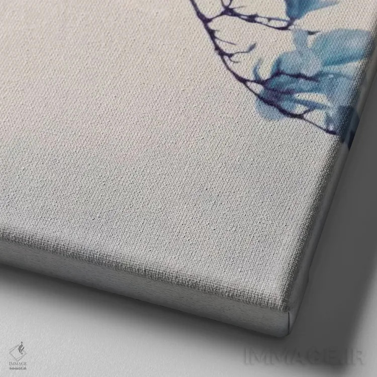 تابلو جمعه آبی اثر کلودیا دروسرت - نمای نزدیک بافت بوم