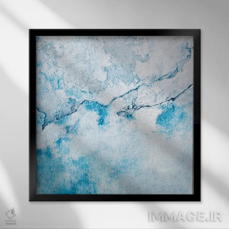 تابلو دیوار آبی اثر کلودیا دروسرت - نمای قابدار مشکی