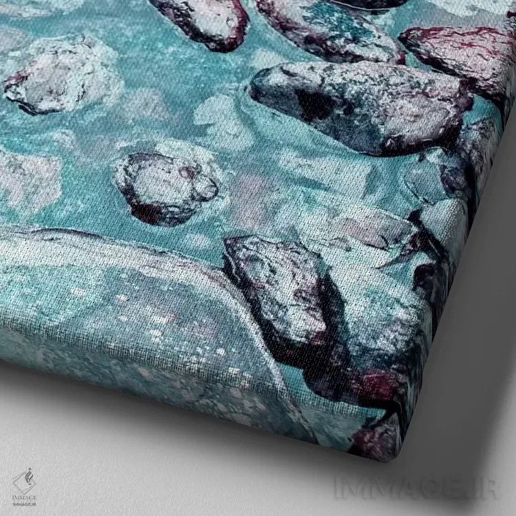 تابلو سنگ اثر کلودیا دروسرت - نمای نزدیک بافت بوم