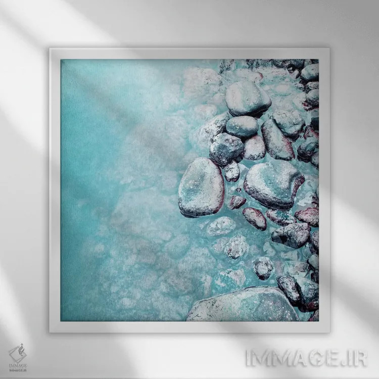 تابلو سنگ اثر کلودیا دروسرت - نمای قابدار سفید