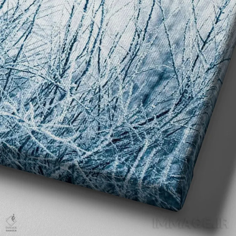 تابلو زمستان اثر کلودیا دروسرت - نمای نزدیک بافت بوم