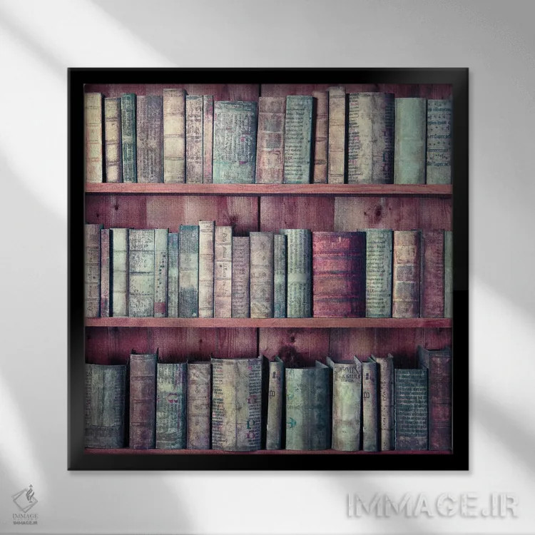 تابلو کتابها اثر کلودیا دروسرت - نمای قابدار مشکی