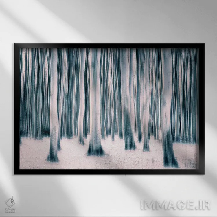 تابلو جنگل اثر کلودیا دروسرت - نمای قابدار مشکی