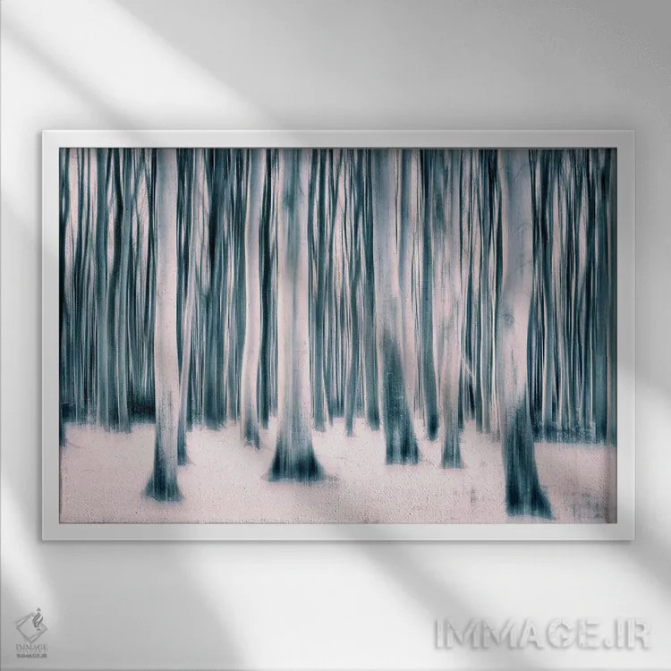 تابلو جنگل اثر کلودیا دروسرت - نمای قابدار سفید