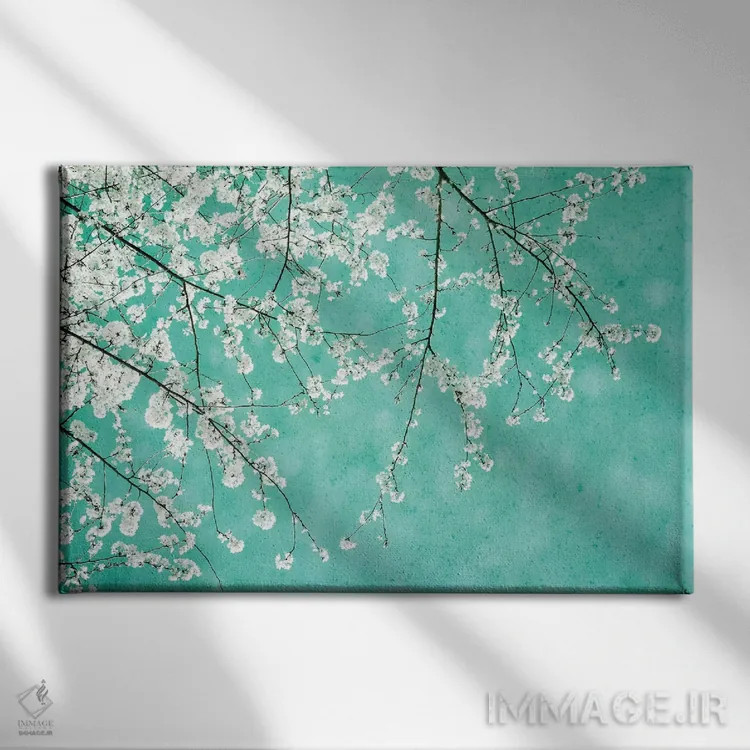 تابلو شکوفههای گیلاس اثر کلودیا دروسرت - نمای روبهرو روی دیوار