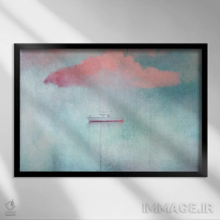 تابلو ابر دریایی اثر کلودیا دروسرت - نمای قابدار مشکی