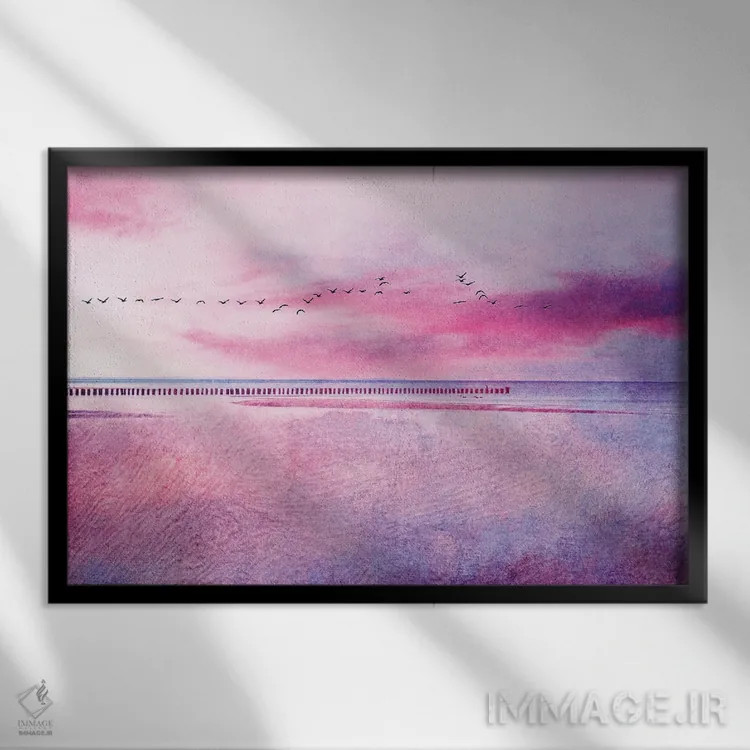 تابلو عصر تابستانی اثر کلودیا دروسرت - نمای قابدار مشکی