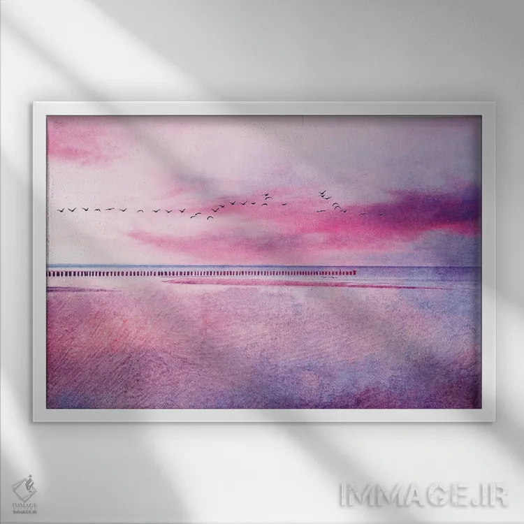 تابلو عصر تابستانی اثر کلودیا دروسرت - نمای قابدار سفید