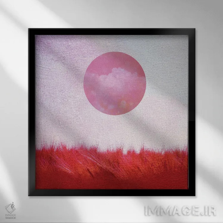 تابلو آفتاب تابستانی اثر کلودیا دروسرت - نمای قابدار مشکی