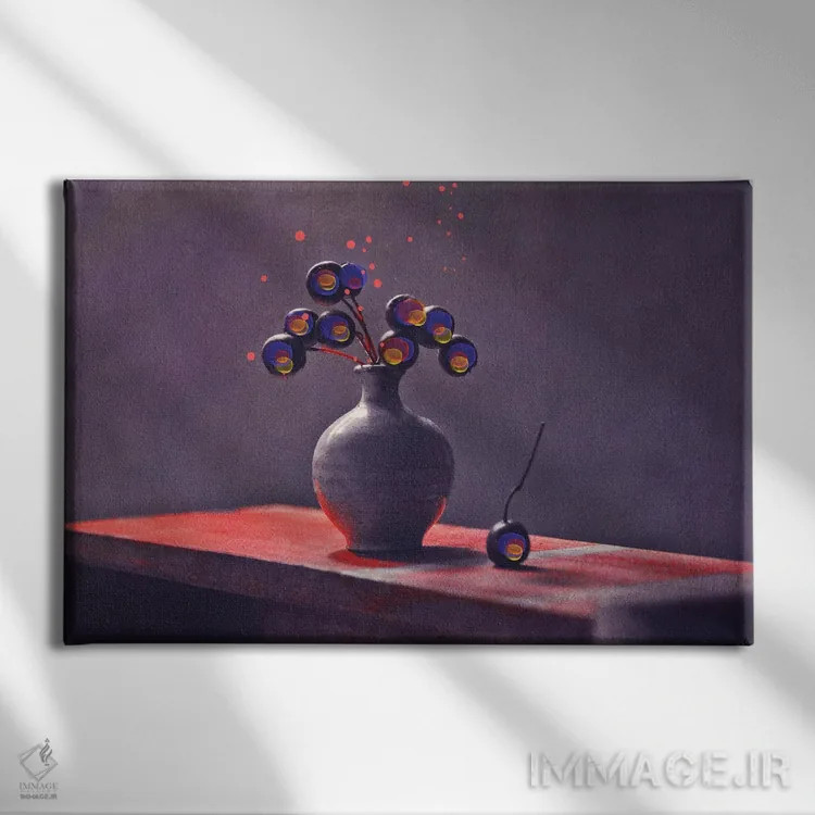 تابلو توت زمستانی اثر کلودیا دروسرت - نمای روبهرو روی دیوار