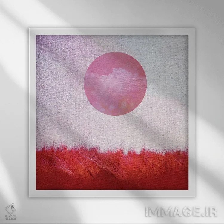 تابلو آفتاب تابستانی اثر کلودیا دروسرت - نمای قابدار سفید