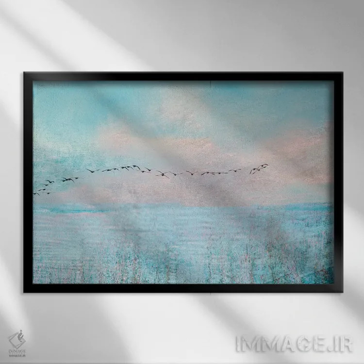 تابلو برداشت اثر کلودیا دروسرت - نمای قابدار مشکی