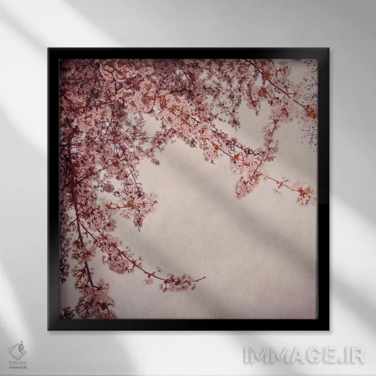 تابلو درخت بهاری (نام آلمانی) اثر کلودیا دروسرت - نمای قابدار مشکی