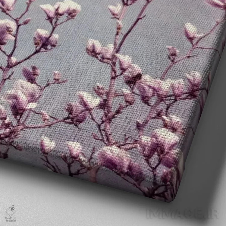 تابلو مگنولیا II اثر کلودیا دروسرت - نمای نزدیک بافت بوم