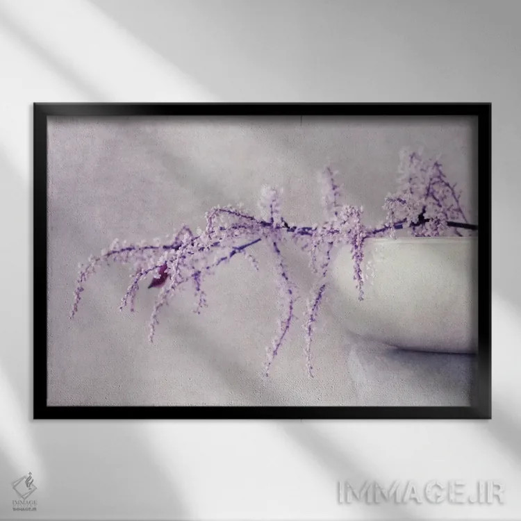 تابلو آرامش (اسم فرانسوی) اثر کلودیا دروسرت - نمای قابدار مشکی