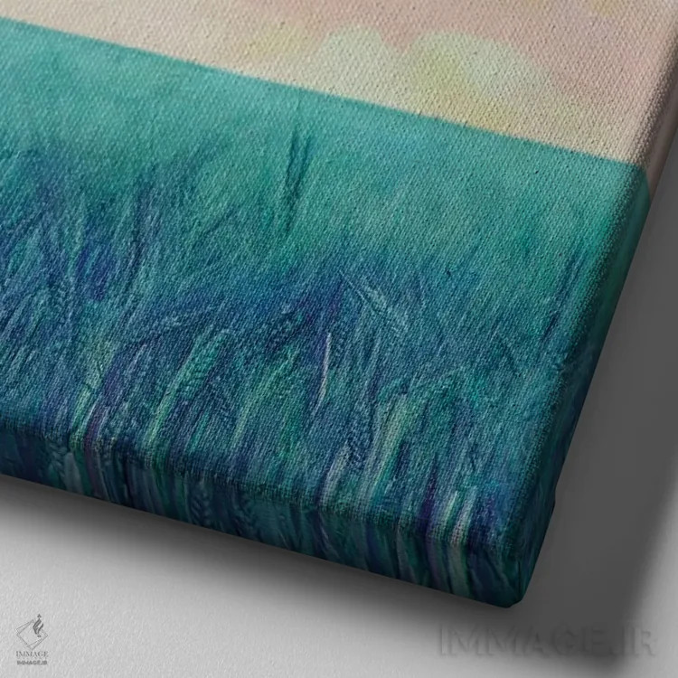 تابلو روز من I اثر کلودیا دروسرت - نمای نزدیک بافت بوم