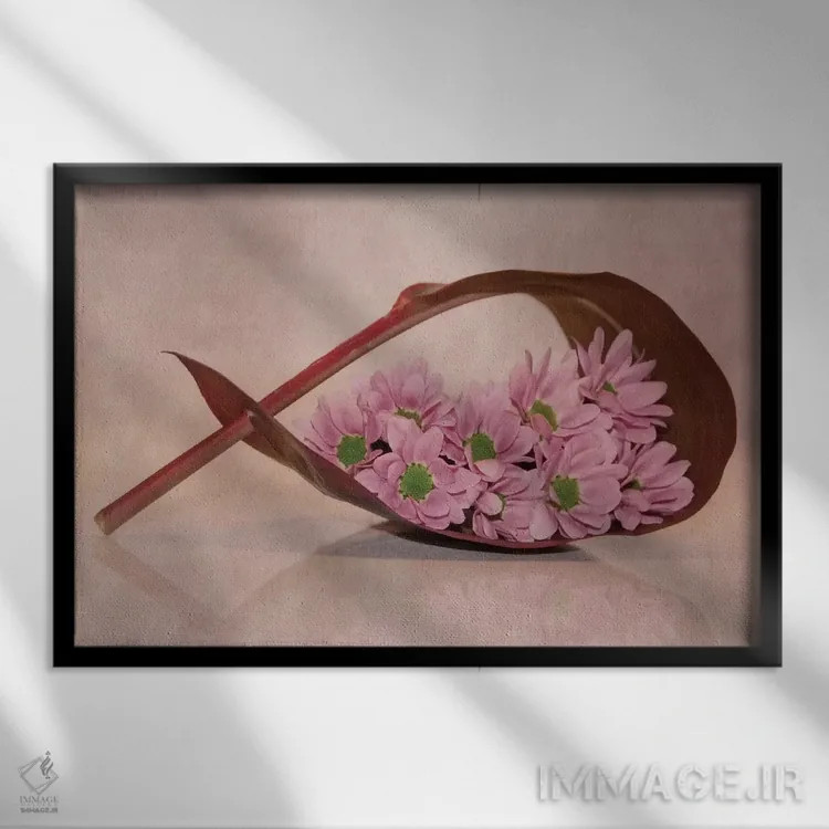 تابلو گلهای کوچک اثر کلودیا دروسرت - نمای قابدار مشکی