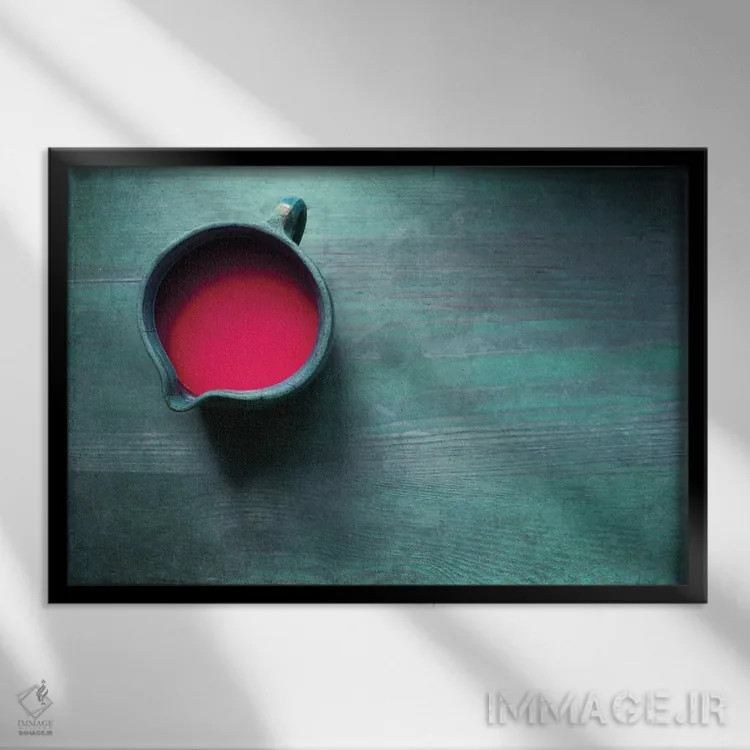 تابلو آب صورتی اثر کلودیا دروسرت - نمای قابدار مشکی