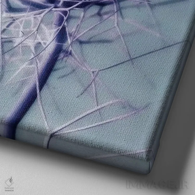 تابلو زن مجرد اثر کلودیا دروسرت - نمای نزدیک بافت بوم