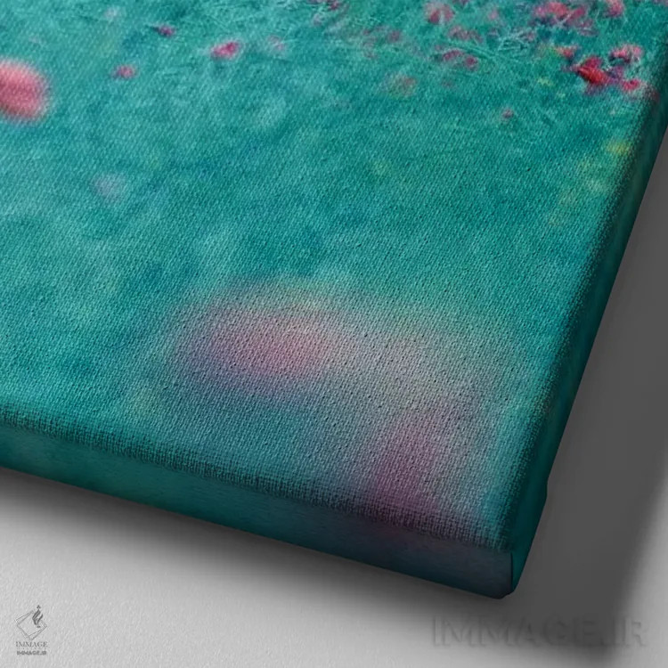 تابلو اندیشههای تابستانی اثر کلودیا دروسرت - نمای نزدیک بافت بوم