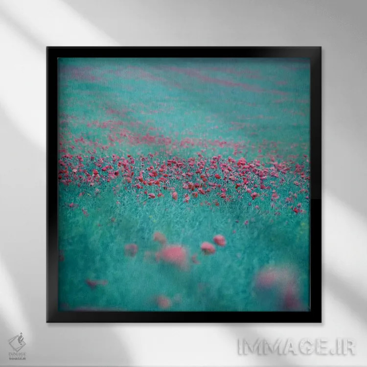 تابلو اندیشههای تابستانی اثر کلودیا دروسرت - نمای قابدار مشکی