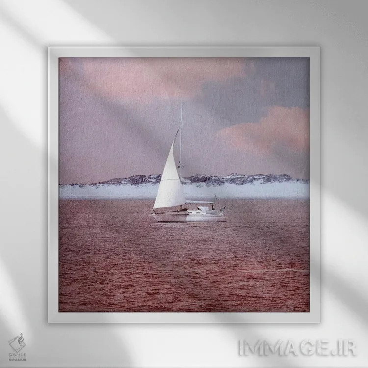 تابلو بادبان اثر کلودیا دروسرت - نمای قابدار سفید