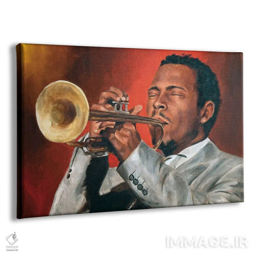 تابلو روی هارگروو (موزیسین جَز) اثر کدی سن - نمای پرسپکتیو محصول