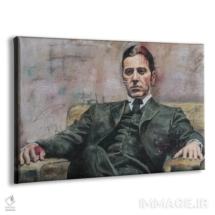 تابلو مایکل کورلئونه (شخصیت فیلم پدرخوانده) اثر کدی سن - نمای پرسپکتیو محصول