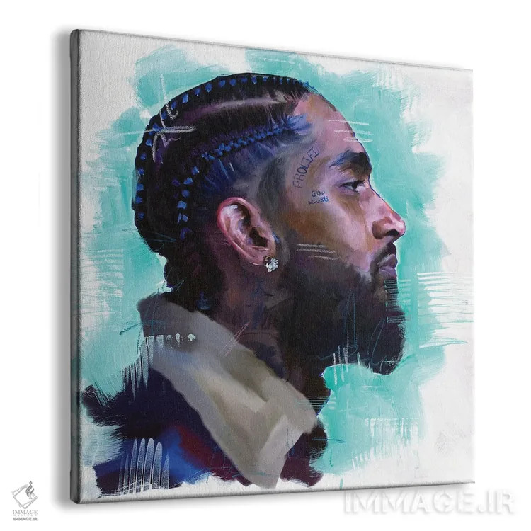 تابلو نیپسی هاسل (خواننده رپ) اثر کدی سن - نمای پرسپکتیو محصول