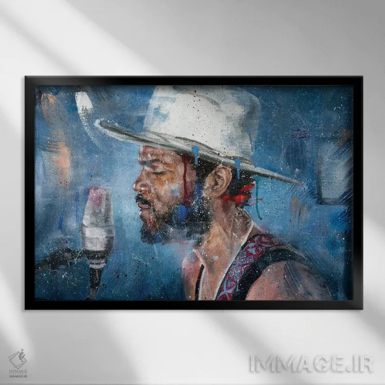 تابلو گری کلارک جونیور، چراغهای درخشان اثر کدی سن - نمای قابدار مشکی