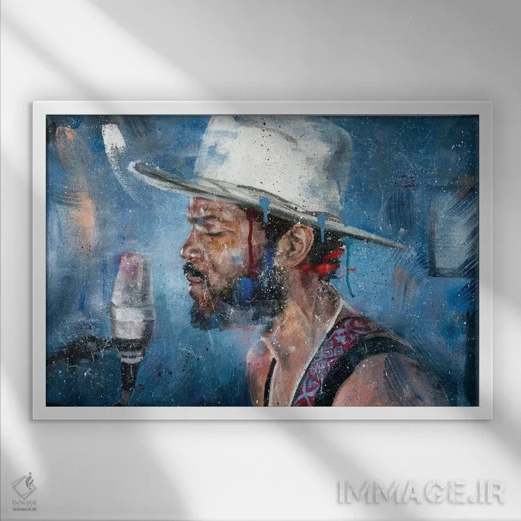 تابلو گری کلارک جونیور، چراغهای درخشان اثر کدی سن - نمای قابدار سفید