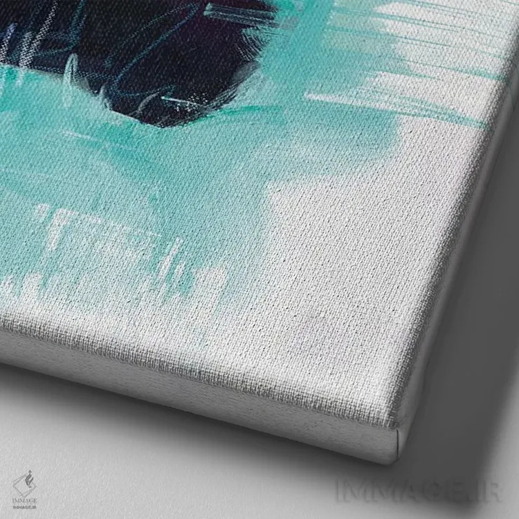 تابلو نیپسی هاسل (خواننده رپ) اثر کدی سن - نمای نزدیک بافت بوم